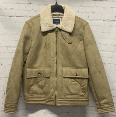 Chaqueta Club Room Grande Para Hombre Imitación Gamuza Piel de Oveja Tostada NUEVA Foto 1 de 4
