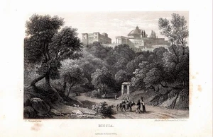 c1850 Ariccia Italien Latium Lazio Italia Stahlstich-Ansicht - Picture 1 of 1