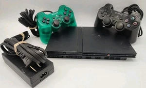 Sony PlayStation 2 SCPH-75001 PS2 Console + 2 Controllers *For Parts or Repair* - Picture 1 of 15