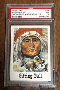 1966 Leaf Good Guys Bad Guys Sitting Bull #41 PSA 7 INDIAN - Bild 1 von 2