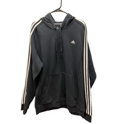 Sudadera con capucha Adidas, azul marino, grande para hombre  Foto 1 de 3