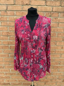 GEORGE Size 14 Blouse Top Shirt Red & Cream Floral Print - Picture 1 of 7