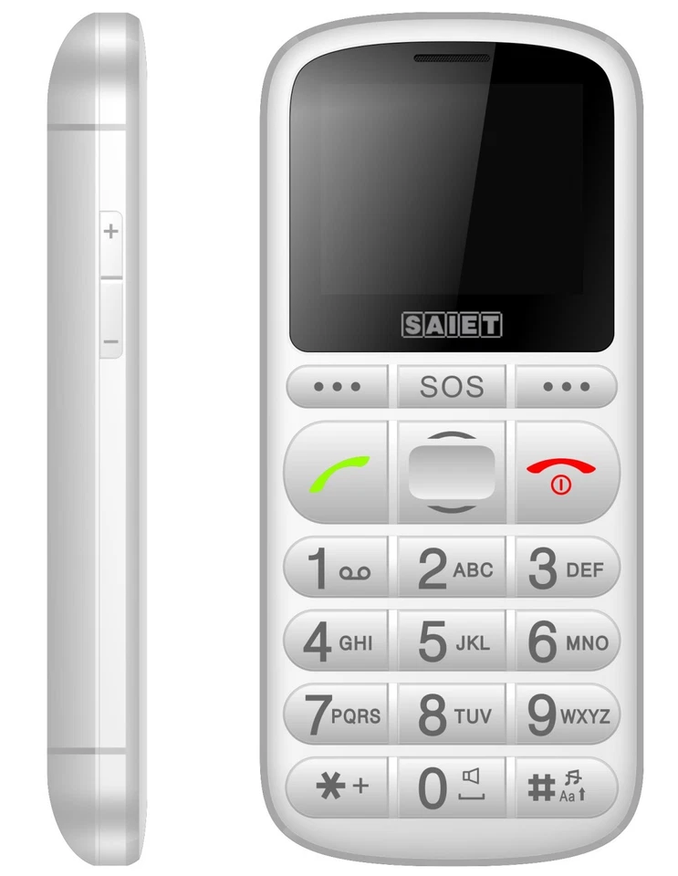 Telefono GSM Saiet PRONTO MAX Dual Band Tasti Grandi Base Senior Anziani - Immagine 1 di 4