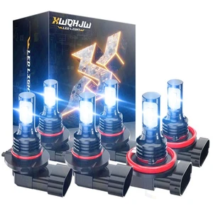 LED Headlight Hi/Lo+Fog Light Bulbs For Ford F 150 2015 2016 2017 2018 2019 2020 - Picture 1 of 13