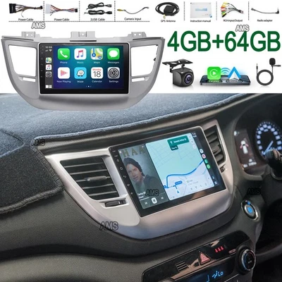 64G Android13 Carplay For Hyundai Tucson 2015-2019 Car Stereo Radio GPS FM WIFI - Image 1 of 4