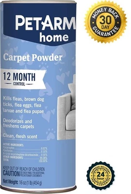 家用地毯粉适用于跳蚤和蜱虫,保护您的家免受跳蚤的侵害,除臭 — 第 1/4 张图片