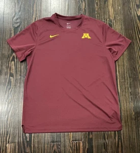 Nike Dri Fit Minnesota Gophers T Shirt Men’s XL Burgundy Red Polyester - Picture 1 of 4