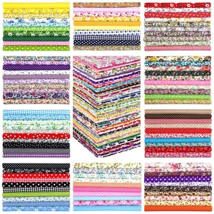 100 Pack 8 x 8 Inch Cotton Fabric Squares No Repeat Quilting Fabric Floral Pa... - Picture 1 of 7