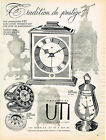 PUBLICITE ADVERTISING 014   1960   UTI    pendules réveils