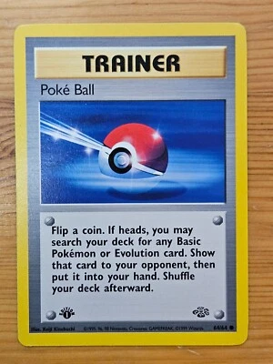 Pokemon TCG Poke Ball Jungle 1st Edition 64/64 LP WOTC. - Image 1 of 2