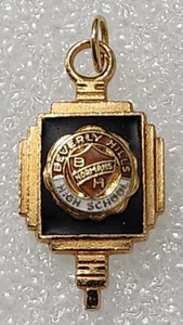 BEVERLY HILLS HIGH SCHOOL- CALIFORNIA-NORMANS-RARE- VINTAGE PENDANT - Picture 1 of 6