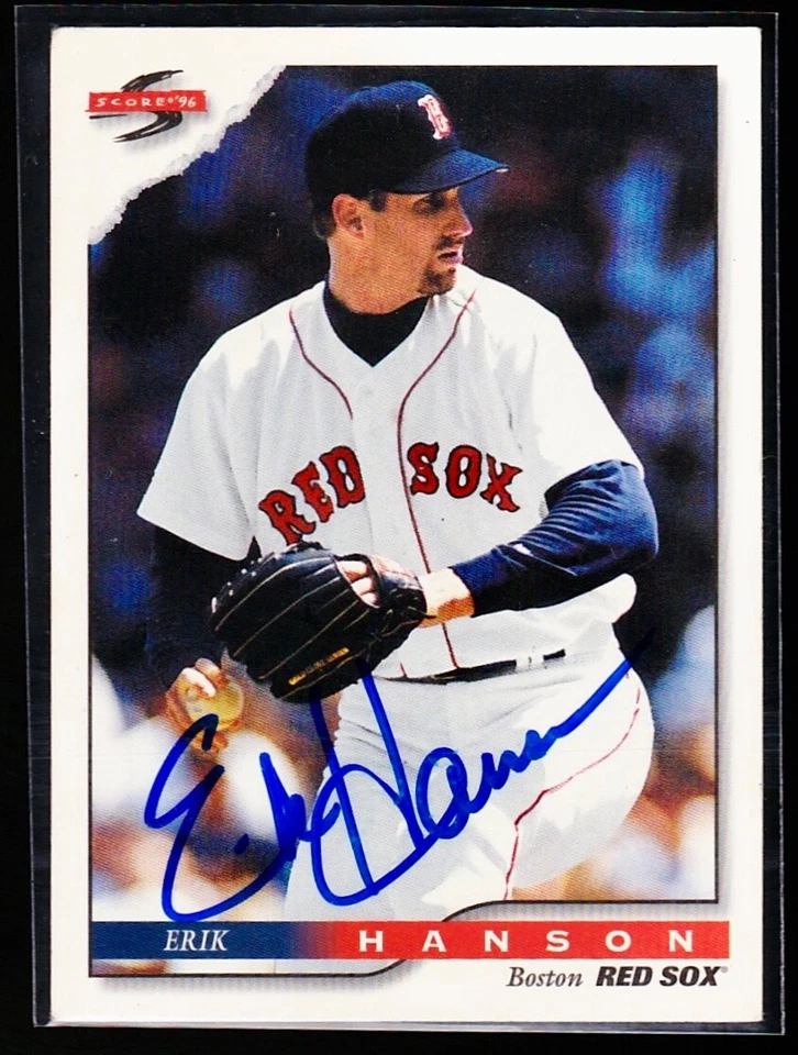 1996 Score Erik Hanson Signed Autograph #318 Baseball Card - Image 1 of 1
