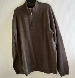 Tommy Bahama MARRÓN Reversible 1/2 Cremallera Tejido Pullover Sudadera HOMBRE XL-XXL - Imagen 1 de 11