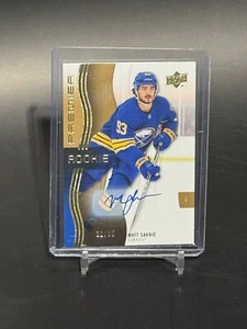 2023-24 UD Premier #110 Matt Savoie Rookie Gold Auto /35 Buffalo Sabres - Picture 1 of 2