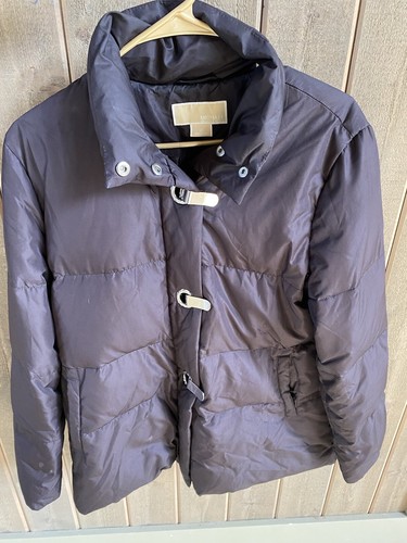 Giacca MICHAEL KORS marrone scuro con zip e fibbia anteriore taglia L