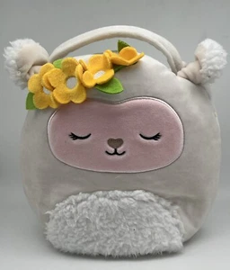 Squishmallow Sophie the Lamb with Flowers 12" Soft Easter Basket Kellytoy - Picture 1 of 4