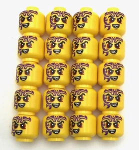 Lego 20 New Minifigure Ninjago Alien Minifig Heads Red Eyes Pieces  - Picture 1 of 1