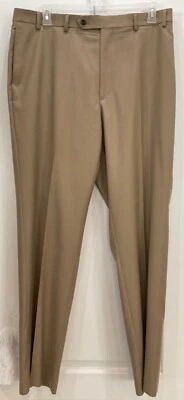 Pantalones de vestir Nautica para hombre talla 38W X 34L caqui 4 bolsillos lana 180 Foto 1 de 4