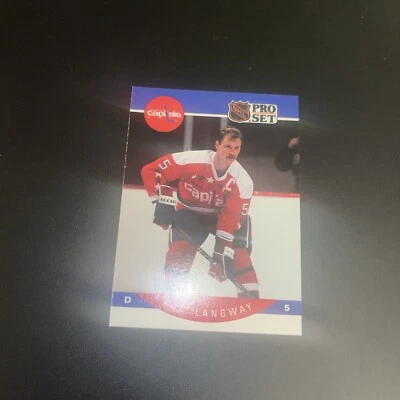 1990-91 Pro Set Hockey Card Rod Langway Washington Capitals #314 - Image 1 of 2