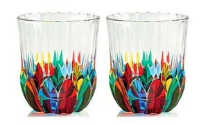 PALERMO STEMLESS WINE GLASS | OLD FASHIONED GLASS - PAIR - VENETIAN GLASSWARE - Picture 1 of 1