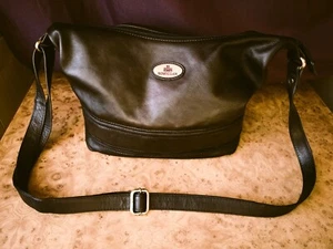 Rowallan women's handbag Hand Made Fine Leather black bag - Picture 1 of 12