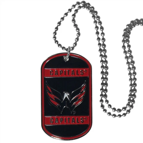Washington Capitals Dog Tag Necklace NHL Fan Neck Ball Chain Hockey Sports Team Cover