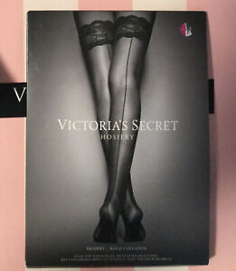 NEW Victorias Secret Hosiery Lace Top Thigh Highs w/ Reinforced Heel Med N5003