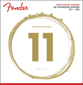 Fender 880CL Dura-Tone Coated Acoustic Guitar Strings - CUSTOM LIGHT 11-52 - Picture 1 of 1