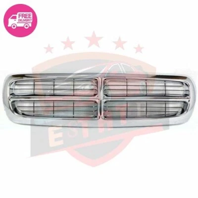 New For DAKOTA 1997-2004 DURANGO 1998-2003 Grille Chrome CH1200199 55056092	 Foto 1 de 4