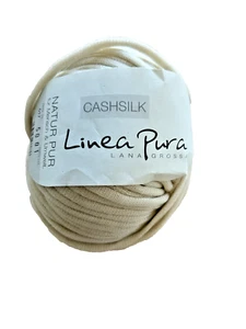 LANA GROSSA | LINEA PURA Seide Kaschmir Viskose Natur Pur 50g 75m beige creme - Bild 1 von 3