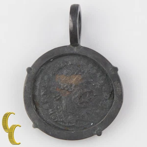 GLORIA EXERCITVS ROMAN COIN IN SILVER ANTIQUED BEZEL PENDANT, 3.2 GR - Picture 1 of 4