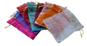 50 Stück Organza-Beutel Geschenk-Verpackung Sterne Schmuck-Zubehör Weihnachten - Bild 1 von 7