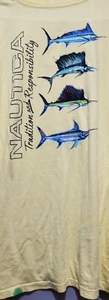 (STAINED) Nautica Sword Fish Sail Fin Marlin Spear Fish Mens 2 XL - Picture 1 of 8