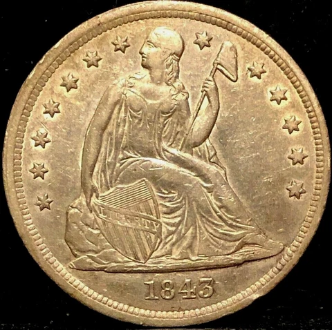 1843     LIBERTY SEATED SILVER  DOLLAR       HIGH  GRADE Cover
