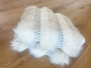 Artisan de Luxe Blanket Throw Faux Fur Cream Color 50 x 58 Cabin Lodge Farmhouse - Picture 1 of 6