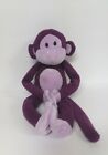 Circo Target Purple Monkey Long Arms Legs Connecting Plush Stuffed Animal 15"
