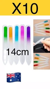 10pcs Durable Nail File Crystal Glass Buffer Art Files Manicure Device Salon - Picture 1 of 3