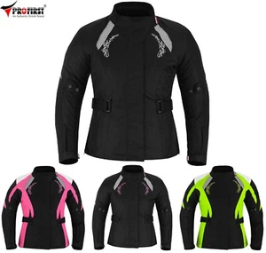 Ladies Motorbike Waterproof Cordura Textile Motorcycle Women Jackets CE Armours - Picture 1 of 35