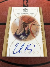 2001-02 SP Authentic - Joel Przybilla Rookie - Sign Of The Time Autograph Card