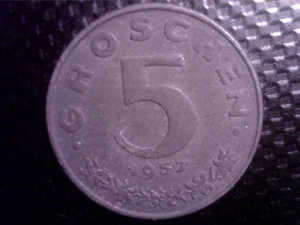 AUSTRIA 5 GROSCHEN 1957 JUN2F - Picture 1 of 2