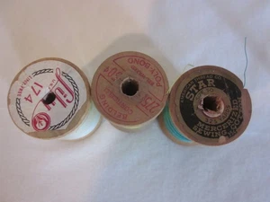 3 Holzspulen Faden - Bild 1 von 2