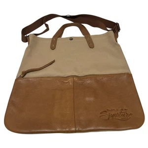 Borsa a tracolla vintage Red Bull in pelle marrone marrone marrone minimalista da viaggio - Foto 1 di 12