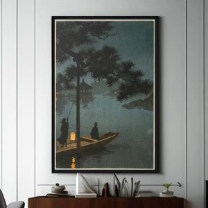Koho Shoda Stars Over Lake Biwa Canvas/Poster Wall Art - Japanese Painting Print - Picture 1 of 10