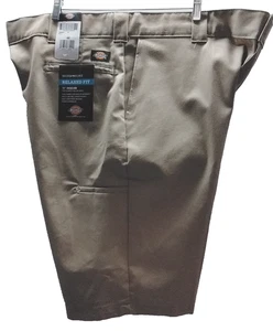 Men's 44 DICKIES Flex Work Shorts, Beige Relaxed Fit, Cell Pocket, NWT - Picture 1 of 15