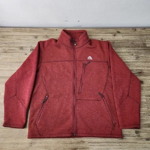 Nike ACG Sweater Jacket Mens Large Maroon Wool Mock Full Zip Y2K Vintage  - Picture 1 of 9