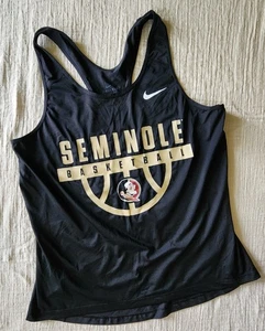 Nike Women's Sz XL Florida State FSU Seminoles Basketball Tank Top Black Racerba - Picture 1 of 7