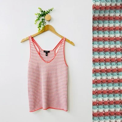 Camiseta sin mangas Jessica Simpson tejida a rayas talla pequeña nueva con etiquetas Foto 1 de 4