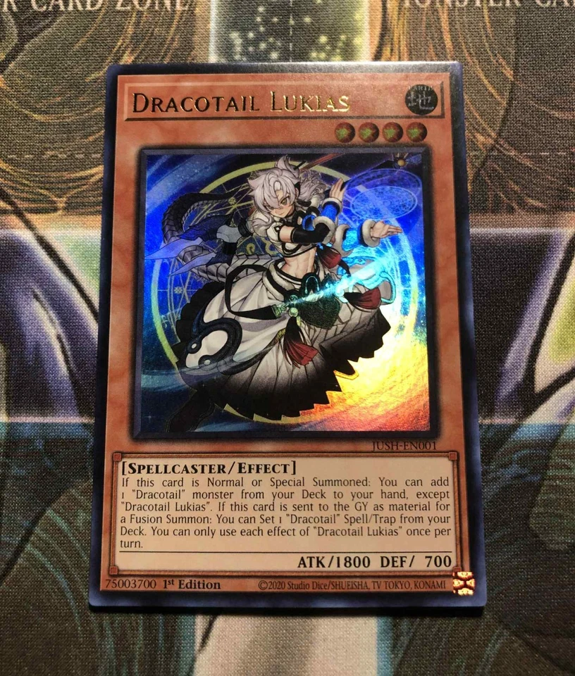 *** DRACOTAIL LUKIAS *** ULTRA RARE 1ST EDITION JUSH-EN001 (NM) YUGIOH! - Image 1 of 1