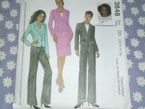 McCALL'S 3848 MISSES/PETITE LINED JACKET PANTS & SKIRT PATTERN UNCUT-12-14-16-18 - Picture 1 of 3