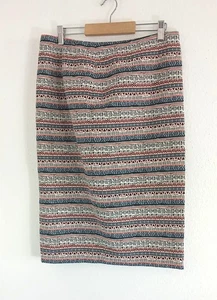 The Limited Women's Pink Blue Aztec Short Career Straight Pencil Skirt Size 8 - Picture 1 of 8